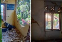 Foto tangerangnews: gempa swarm buat rumah warga rusak 